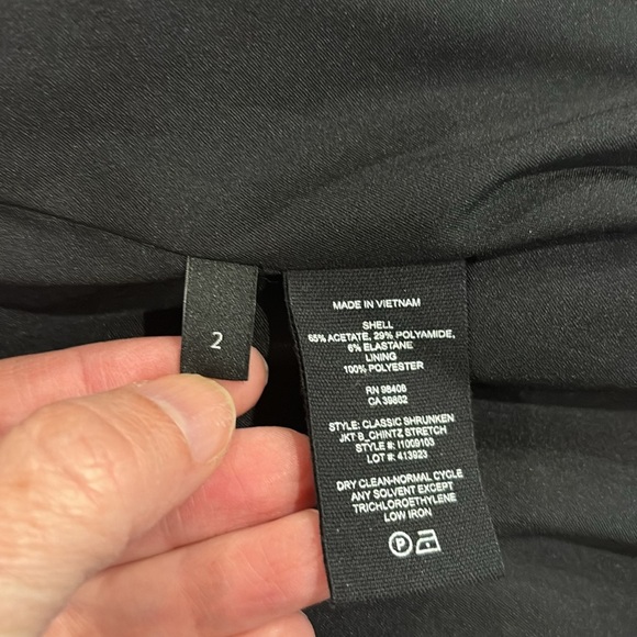 Theory  Shrunken glossy jacket sz 2 dark brown - Picture 7 of 7